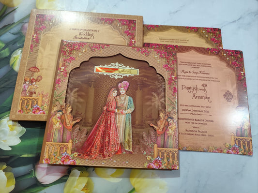 Gulshan Card Collection Designer Wedding Invitation Card (Pack of 50) RD