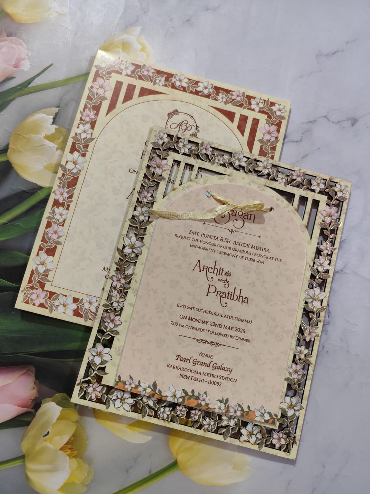 Gulshan Card Collection Designer Wedding Invitation Card (Pack of 50) RD