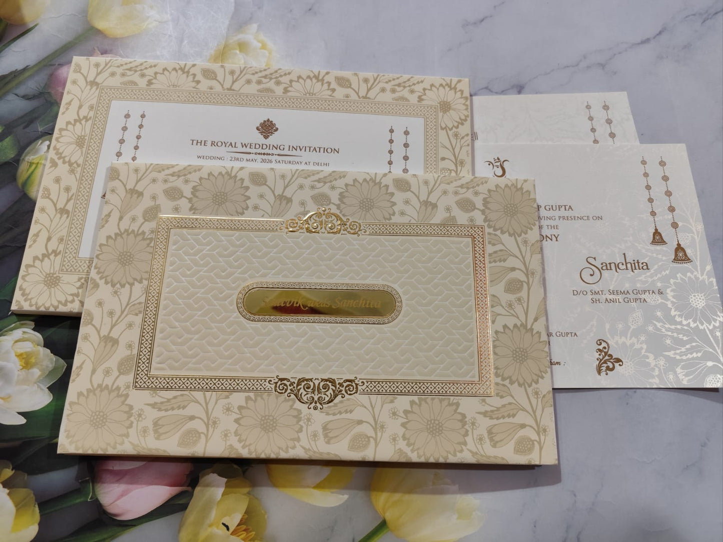 Gulshan Card Collection Designer Wedding Invitation Card (Pack of 50) RD