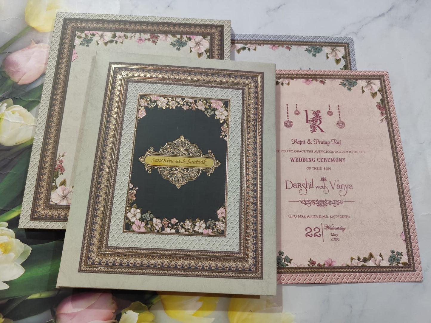 Gulshan Card Collection Designer Wedding Invitation Card (Pack of 50) RD