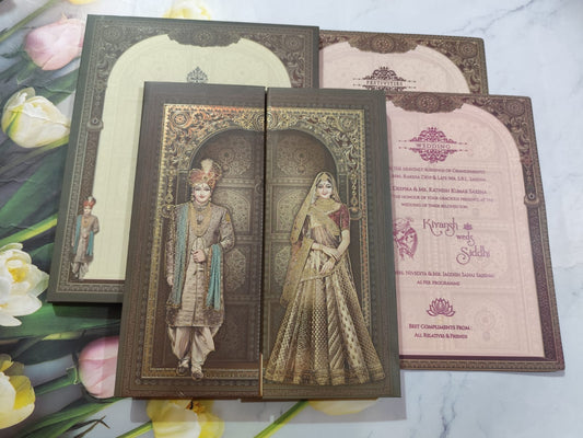 Gulshan Card Collection Designer Wedding Invitation Card (Pack of 50) RD