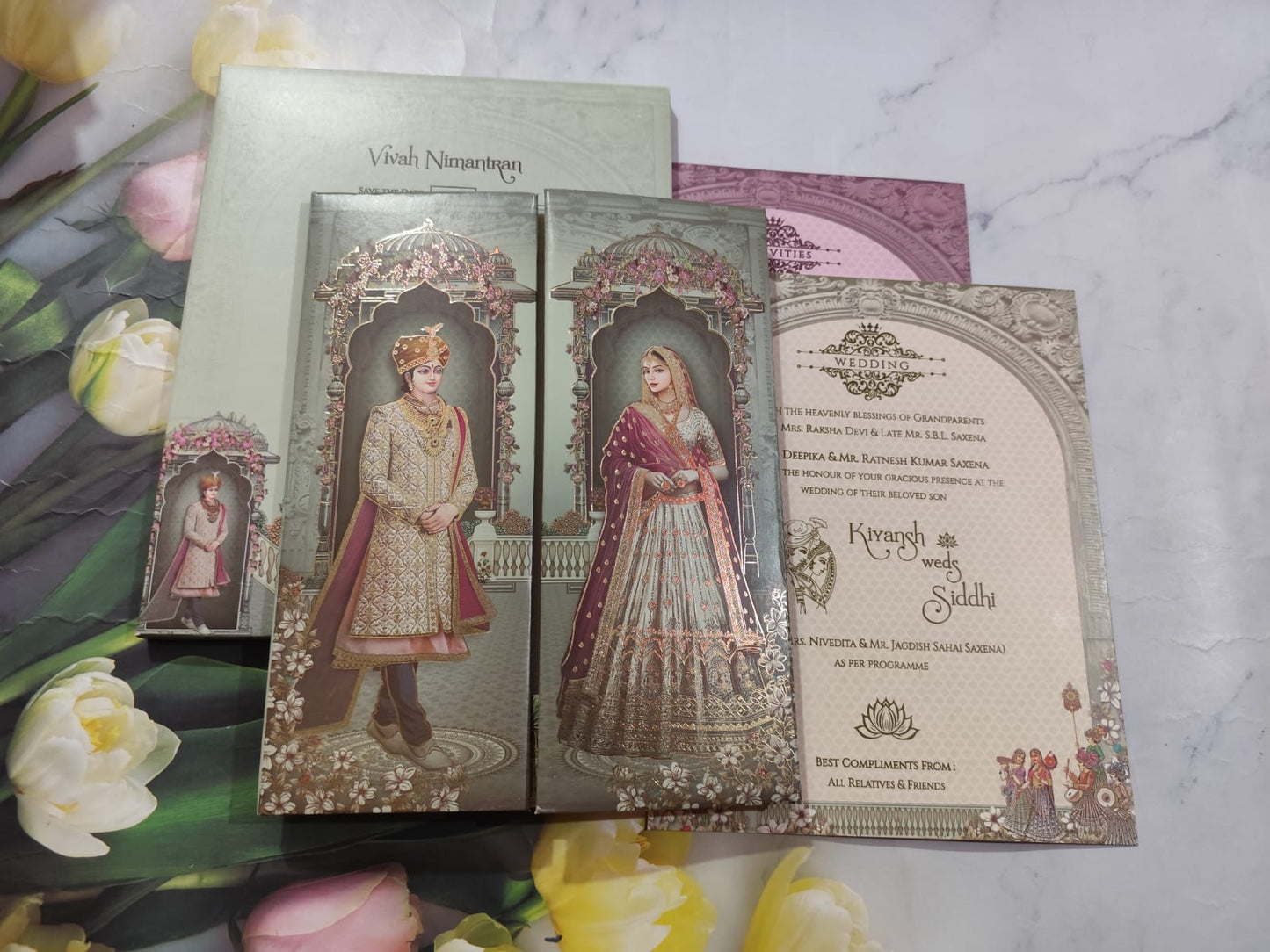 Gulshan Card Collection Designer Wedding Invitation Card (Pack of 50) RD