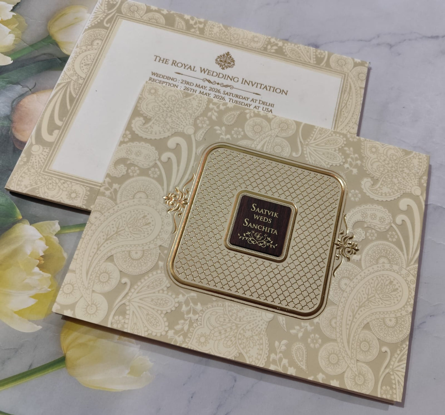 Gulshan Card Collection Designer Wedding Invitation Card (Pack of 50) RD