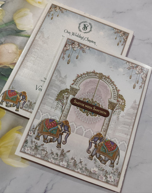 Gulshan Card Collection Designer Wedding Invitation Card (Pack of 50) RD