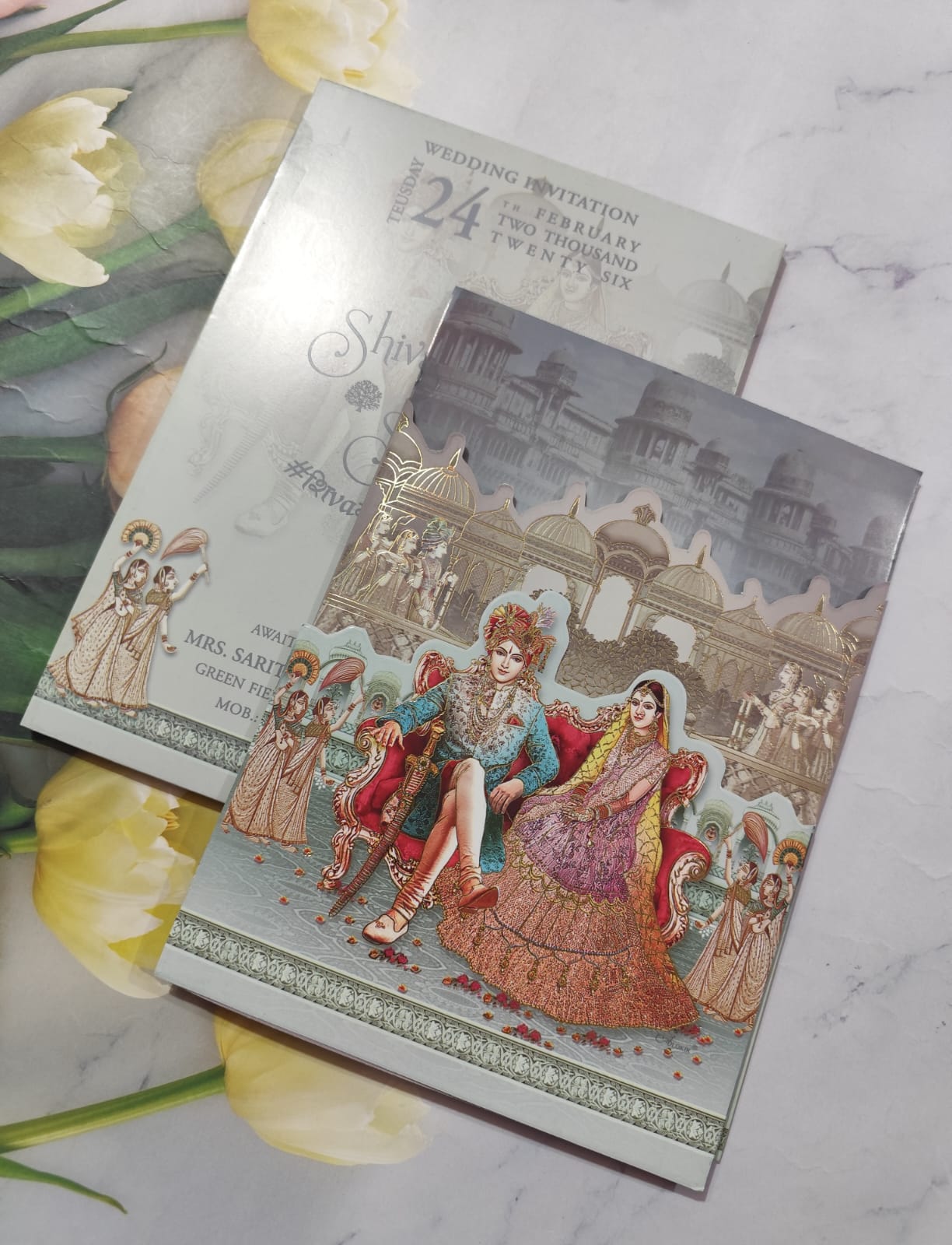 Gulshan Card Collection Designer Wedding Invitation Card (Pack of 50) AND