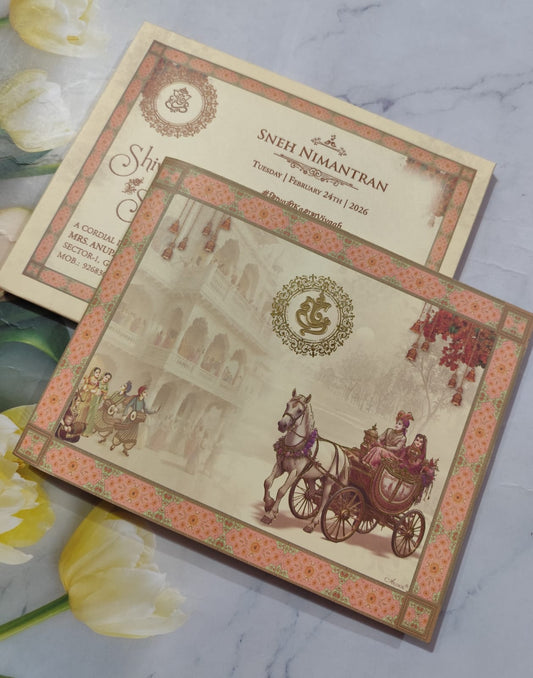 Gulshan Card Collection Designer Wedding Invitation Card (Pack of 50) AND