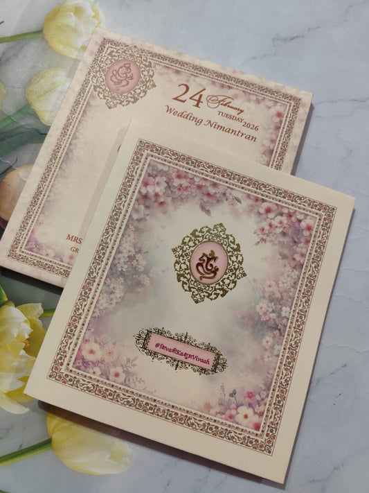 Gulshan Card Collection Designer Wedding Invitation Card (Pack of 50) AND