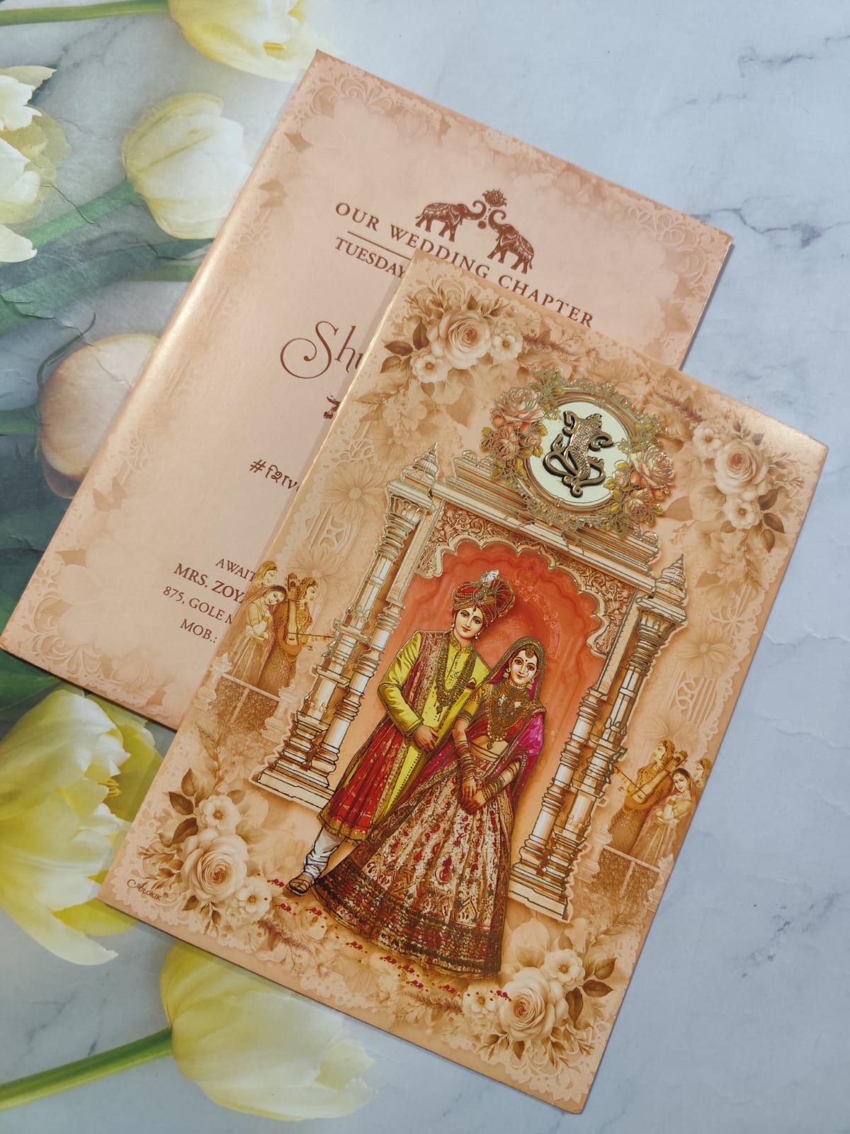 Gulshan Card Collection Designer Wedding Invitation Card (Pack of 50) AND