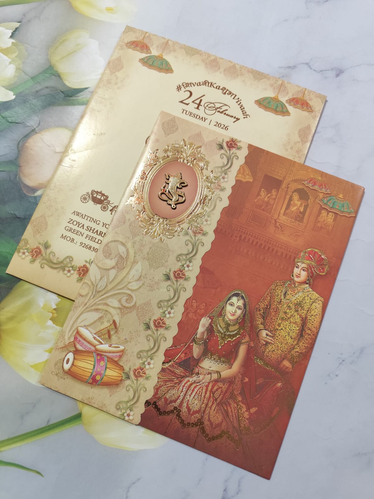 Gulshan Card Collection Designer Wedding Invitation Card (Pack of 50) AND