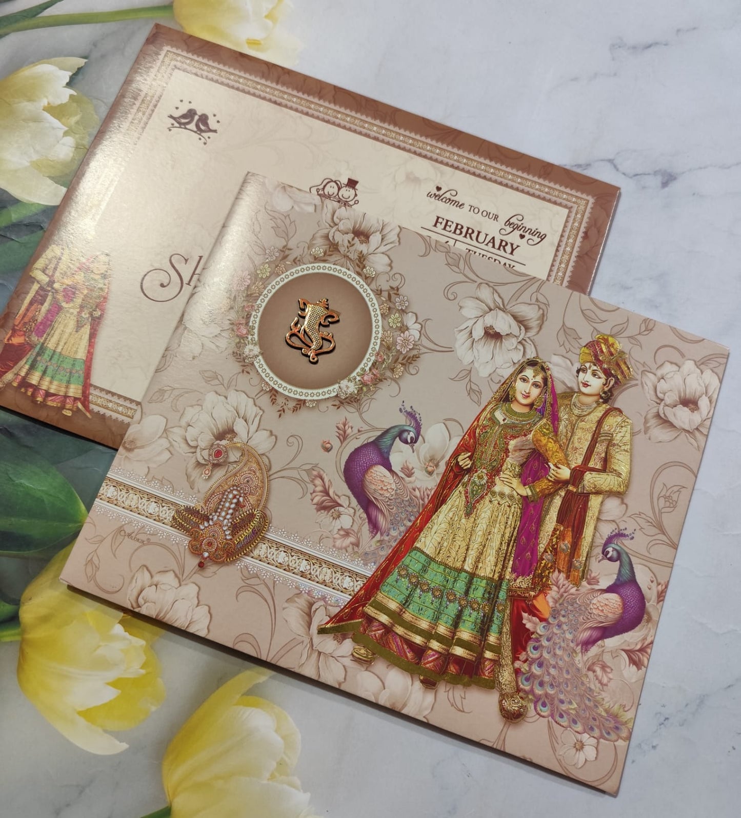Gulshan Card Collection Designer Wedding Invitation Card (Pack of 50) AND