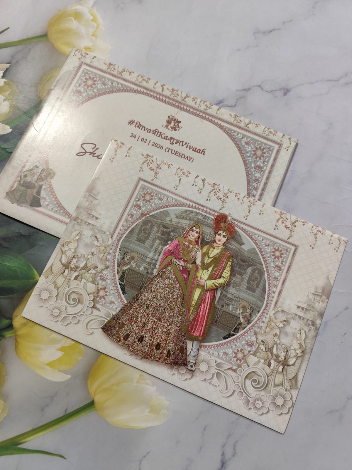 Gulshan Card Collection Designer Wedding Invitation Card (Pack of 50) AND