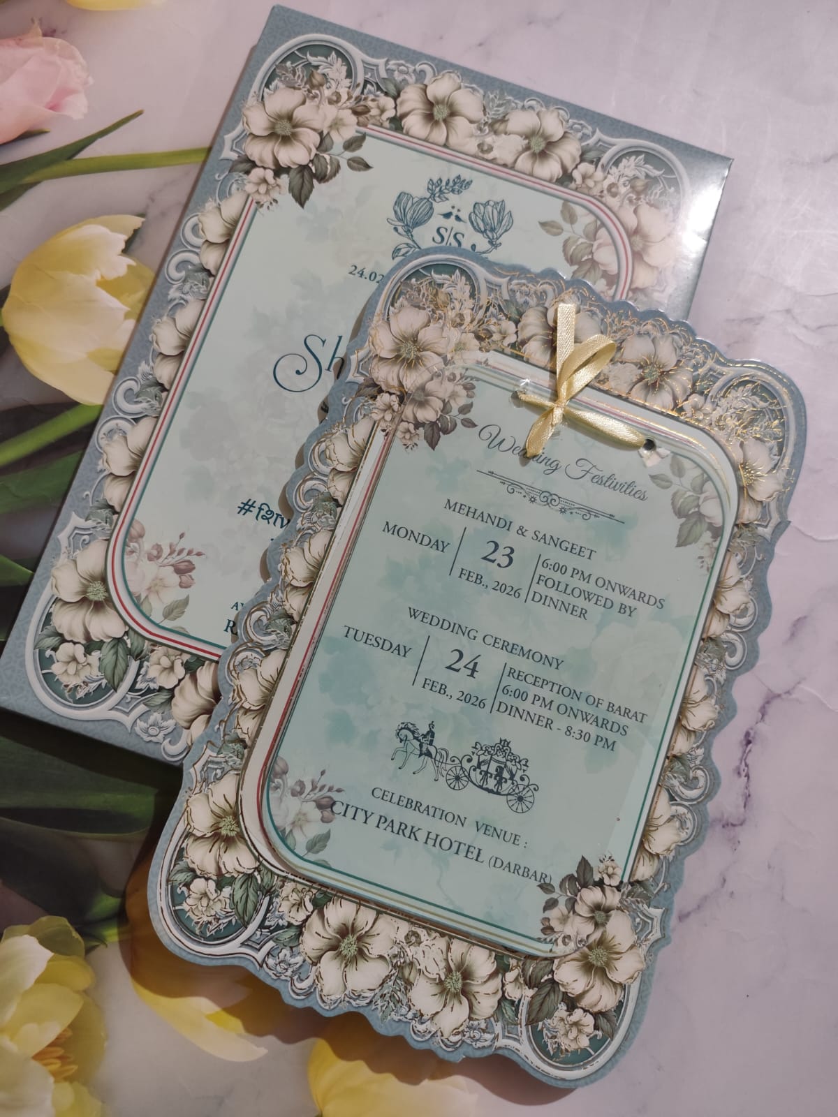 Gulshan Card Collection Designer Wedding Invitation Card (Pack of 50) AND