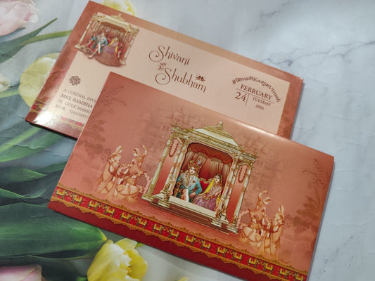 Gulshan Card Collection Designer Wedding Invitation Card (Pack of 50) AND