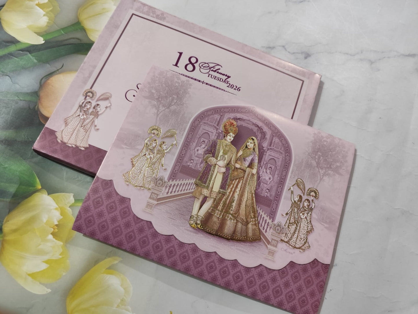 Gulshan Card Collection Designer Wedding Invitation Card (Pack of 50) AND