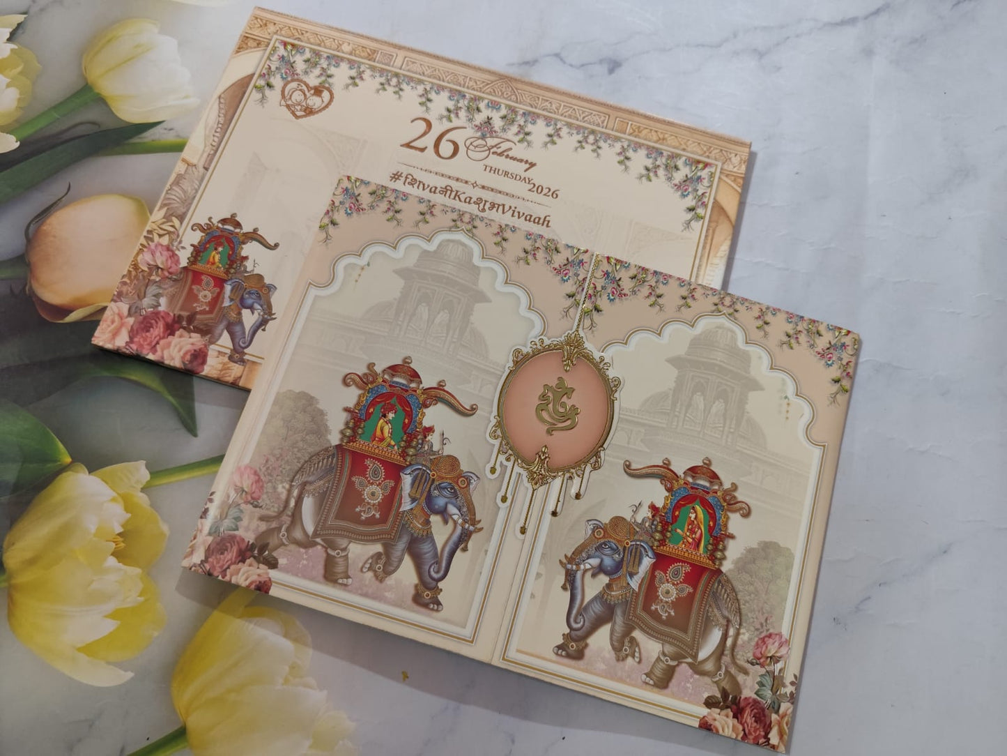 Gulshan Card Collection Designer Wedding Invitation Card (Pack of 50) AND