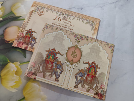 Gulshan Card Collection Designer Wedding Invitation Card (Pack of 50) AND