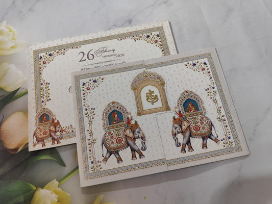 Gulshan Card Collection Designer Wedding Invitation Card (Pack of 50) AND