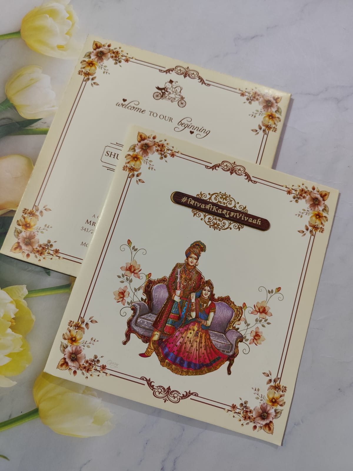 Gulshan Card Collection Designer Wedding Invitation Card (Pack of 50) AND