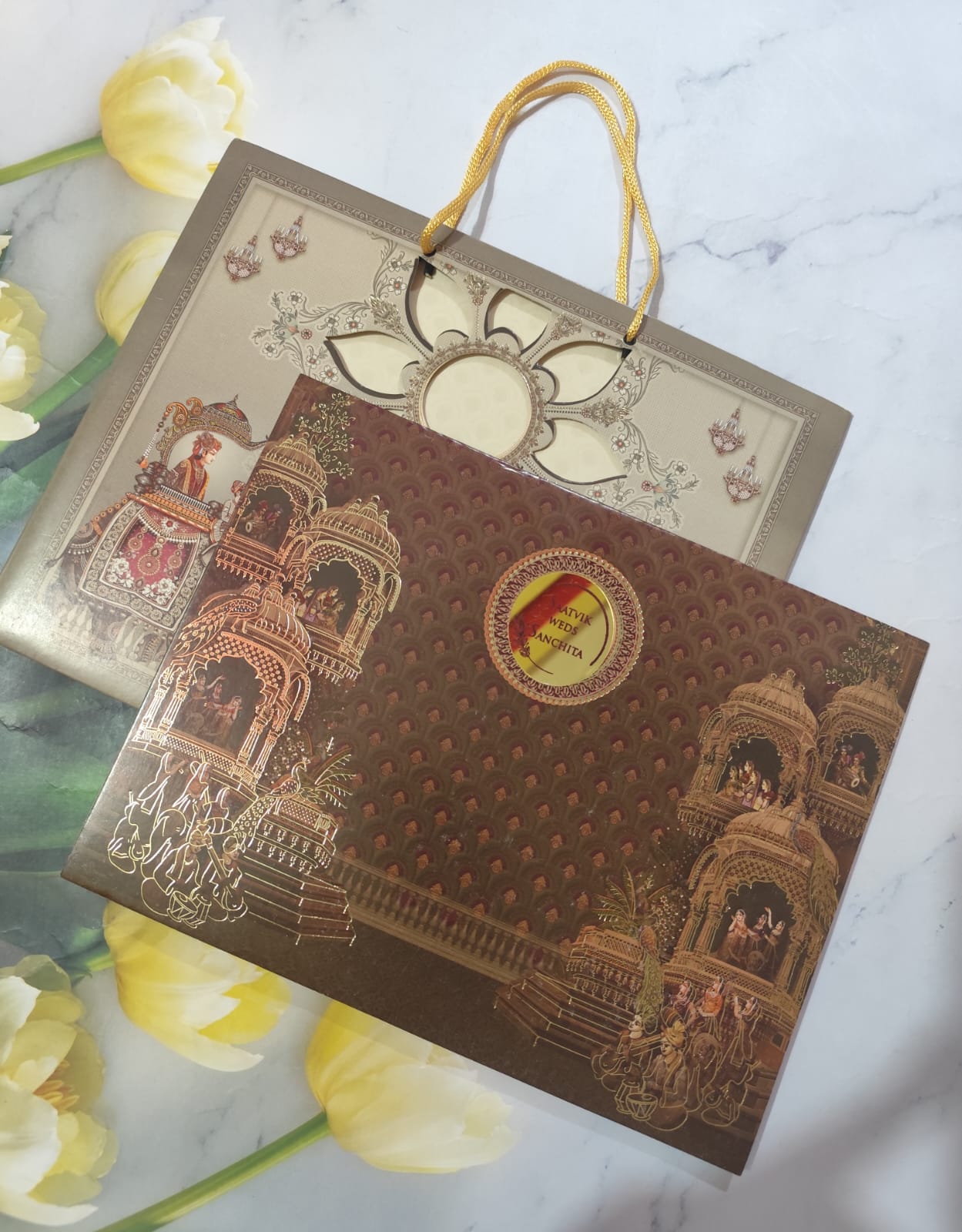 Gulshan Card Collection Designer Wedding Invitation Card (Pack of 50) AND