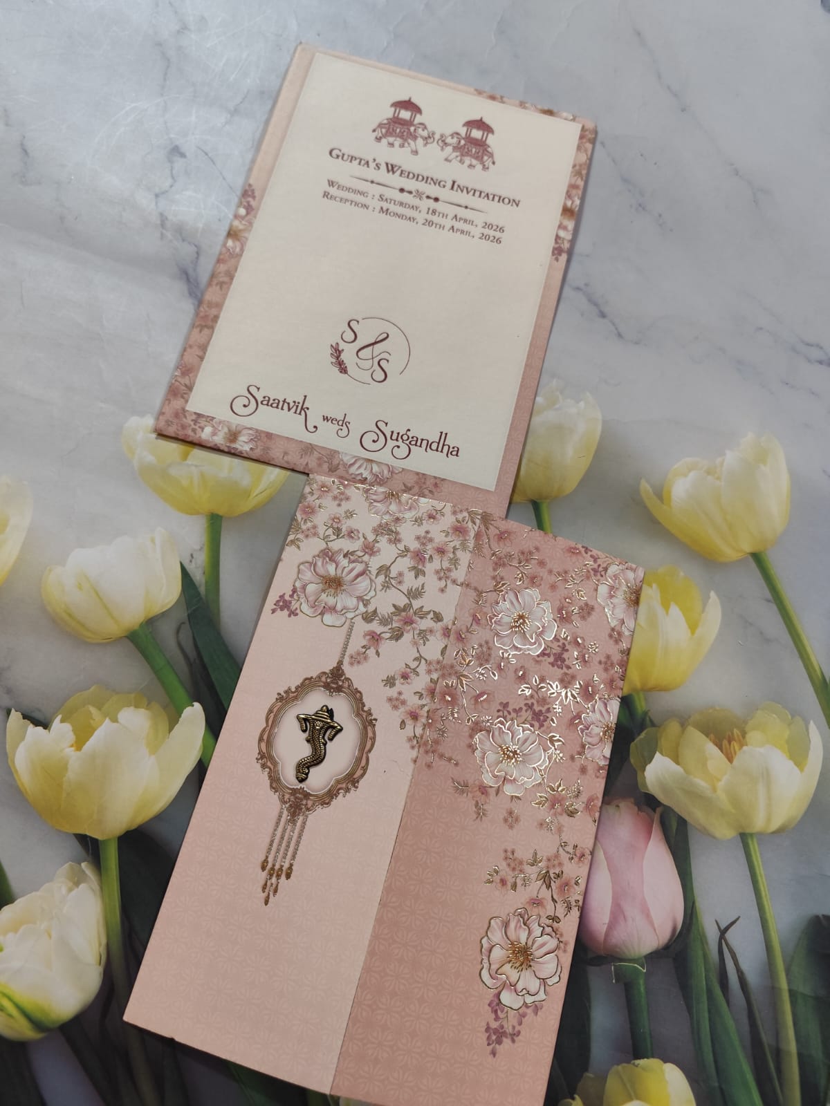 Gulshan Card Collection Designer Wedding Invitation Card (Pack of 50) RD