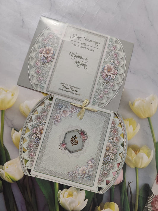 Gulshan Card Collection Designer Wedding Invitation Card  For Hindu & Muslim Card (Pack of 50) RD (Under 50)