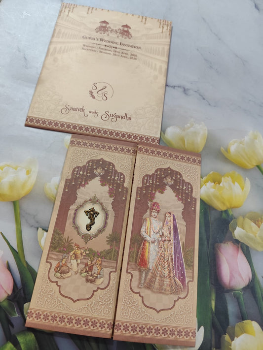 Gulshan Card Collection Designer Wedding Invitation Card (Pack of 50) RD