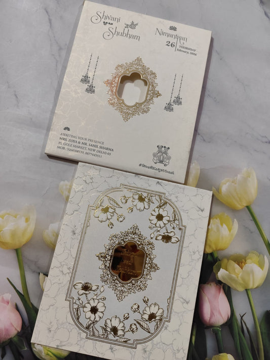 Gulshan Card Collection Designer Wedding Invitation Card  (Pack of 50) RD (Under 80)