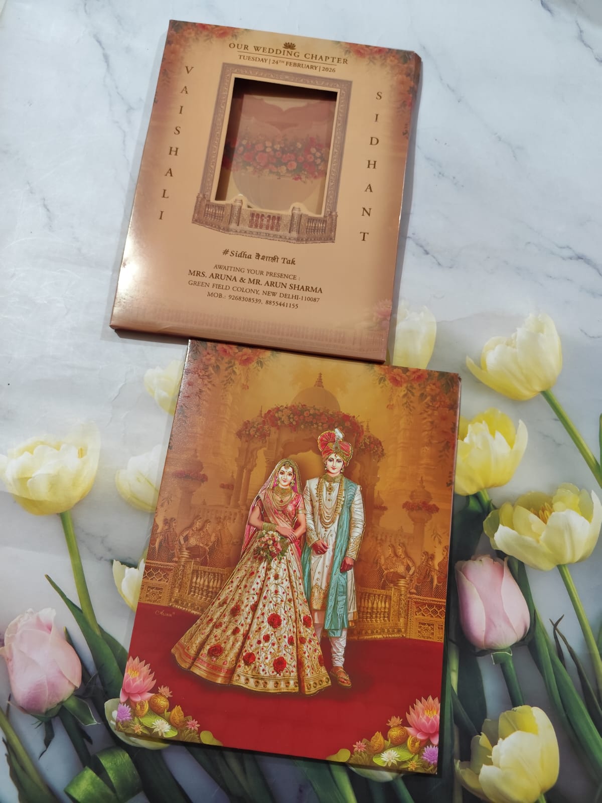 Gulshan Card Collection Designer Wedding Invitation Card for Hindu (Pack of 50) RD (Under 60)