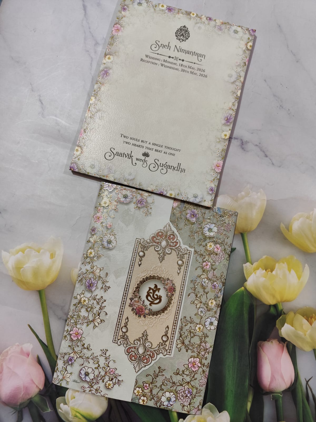 Gulshan Card Collection Designer Wedding Invitation Card  (Pack of 50) RD