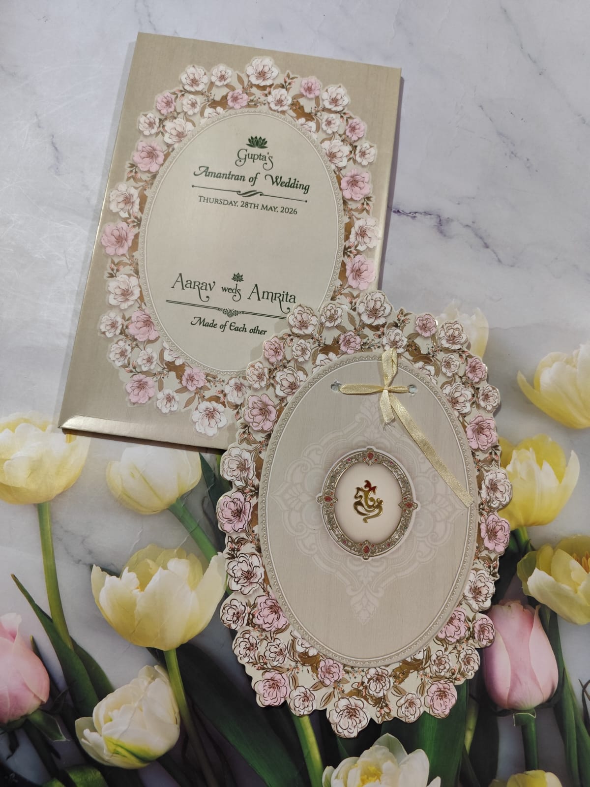 Gulshan Card Collection Designer Wedding Invitation Card (Pack of 50) RD