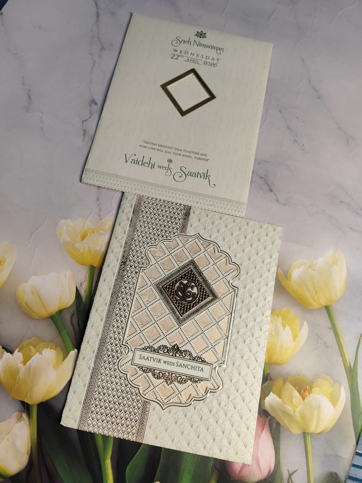 Gulshan Card Collection Designer Wedding Invitation Card (Pack of 50) RD