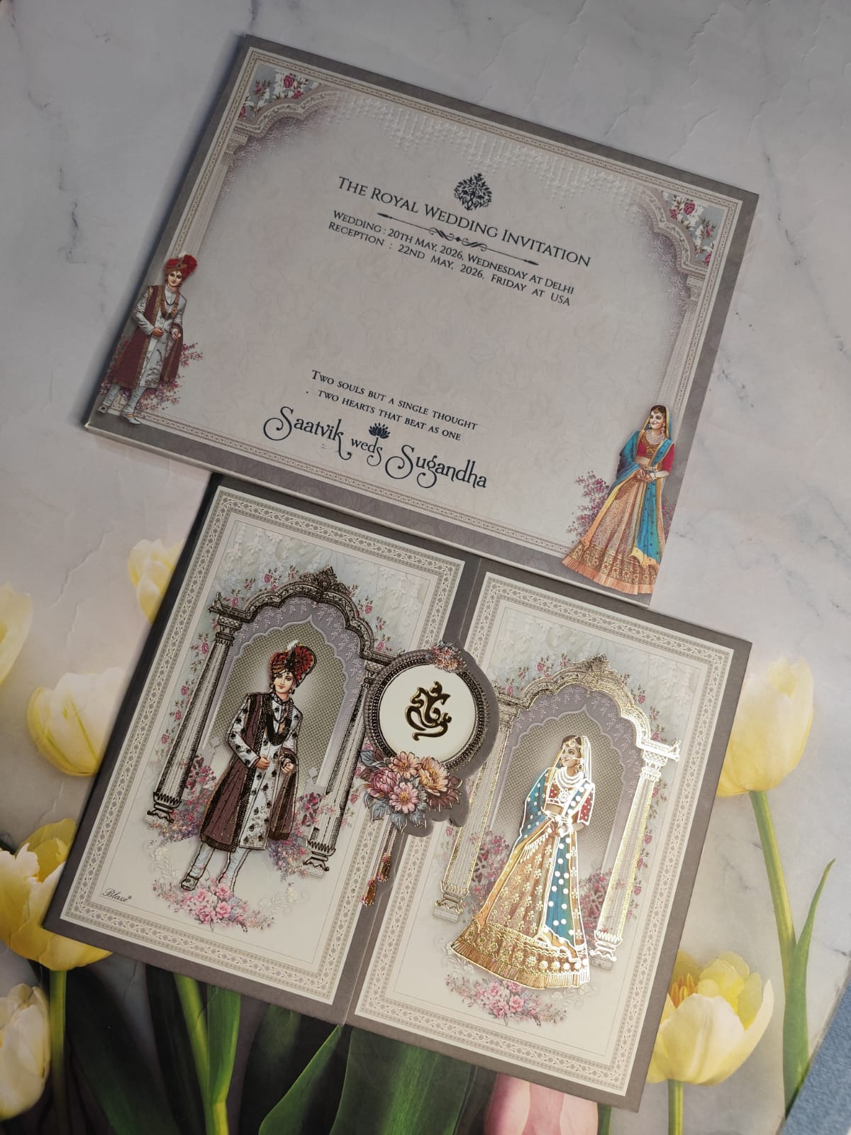 Gulshan Card Collection Designer Wedding Invitation Card (Pack of 50) RD