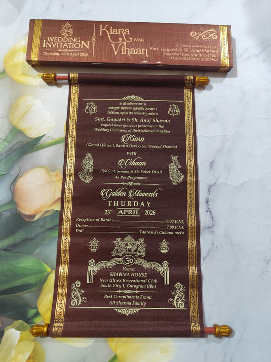 Gulshan Card Collection Designer Wedding Invitation Card (Pack of 50)