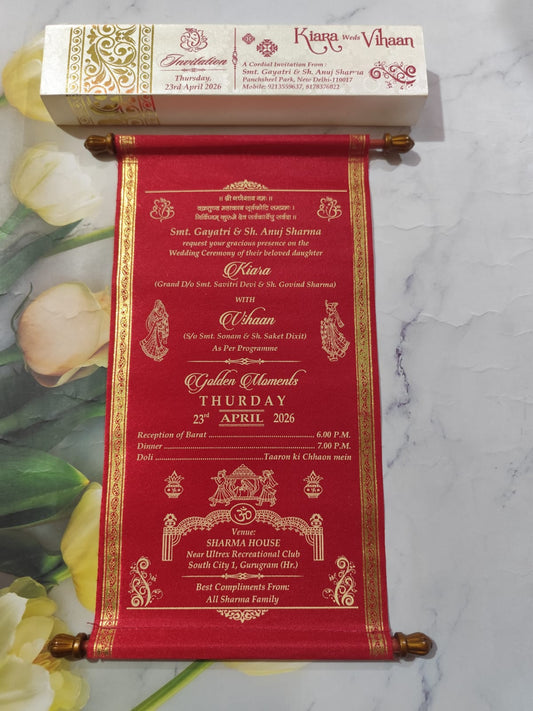 Gulshan Card Collection Designer Wedding Invitation Card (Pack of 50)