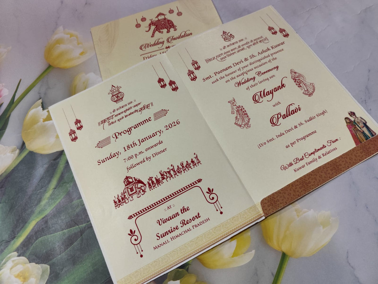 Gulshan Card Collection Designer Wedding Invitation Card (Pack of 50) AC 1125/66