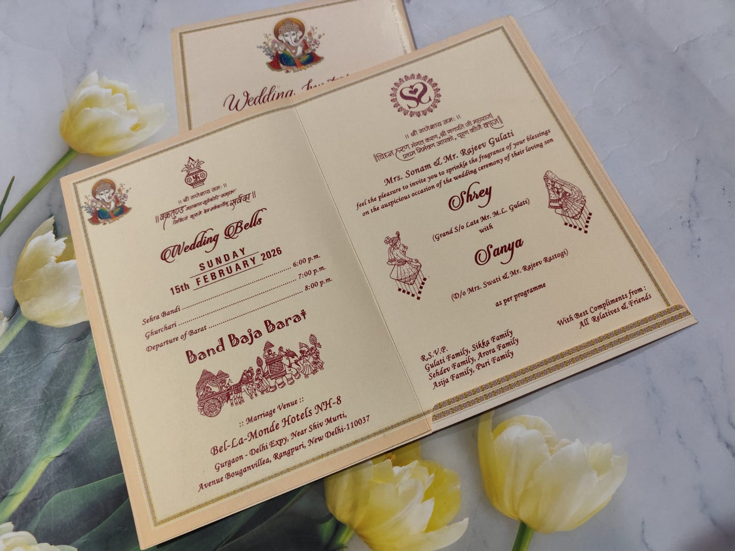 Gulshan Card Collection Designer Wedding Invitation Card (Pack of 50) AC 1125/26