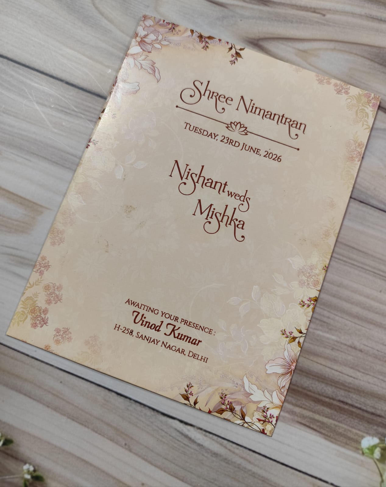 Gulshan Card Collection Designer Wedding Invitation Card (Pack of 50)