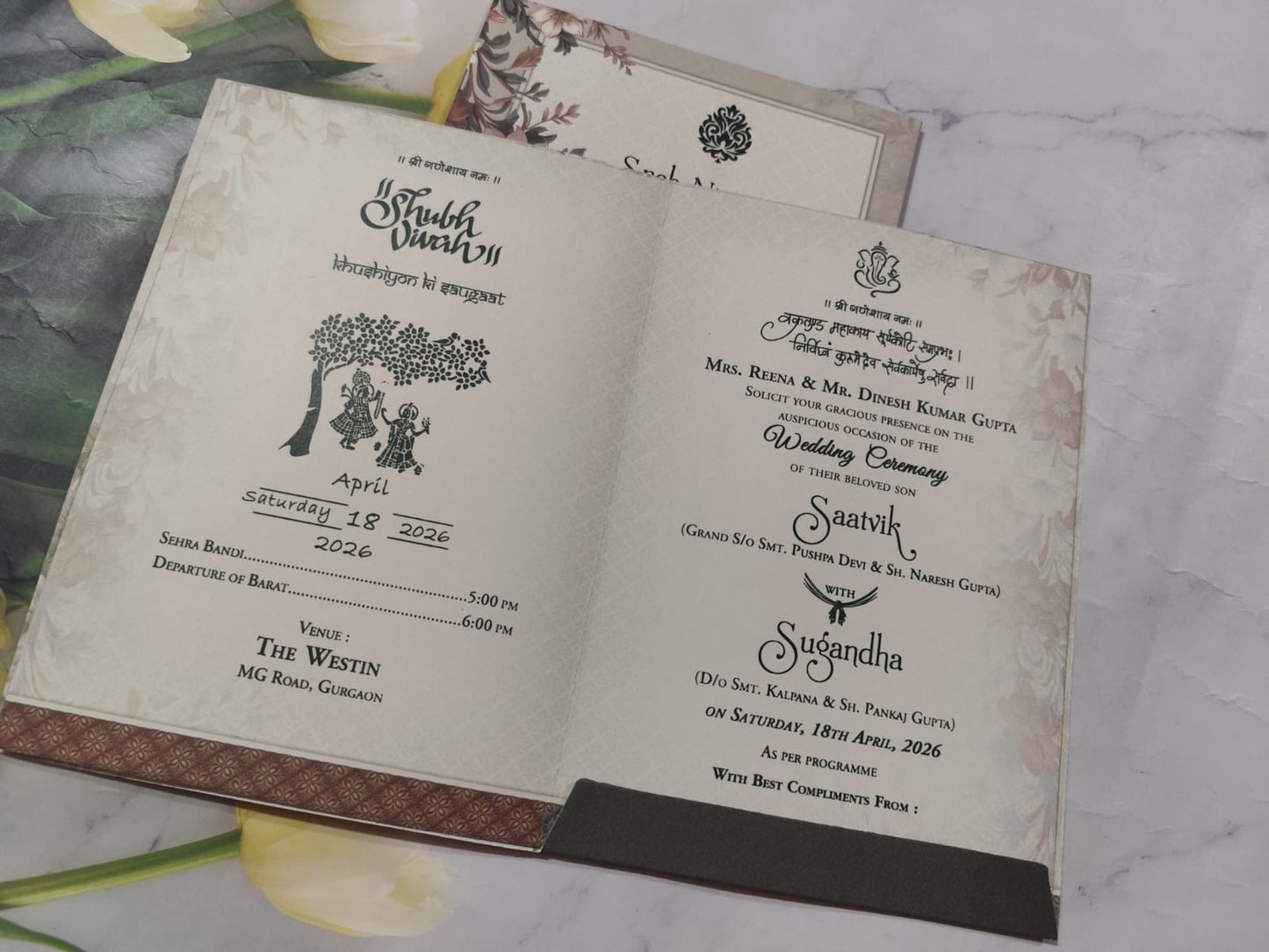 Gulshan Card Collection Designer Wedding Invitation Card (Pack of 50) RD