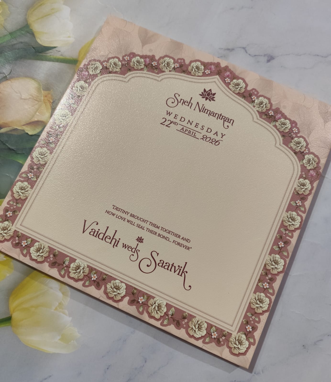Gulshan Card Collection Designer Wedding Invitation Card (Pack of 50) RD
