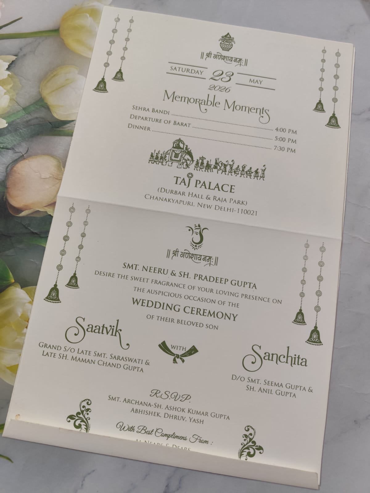 Gulshan Card Collection Designer Wedding Invitation Card (Pack of 50) RD