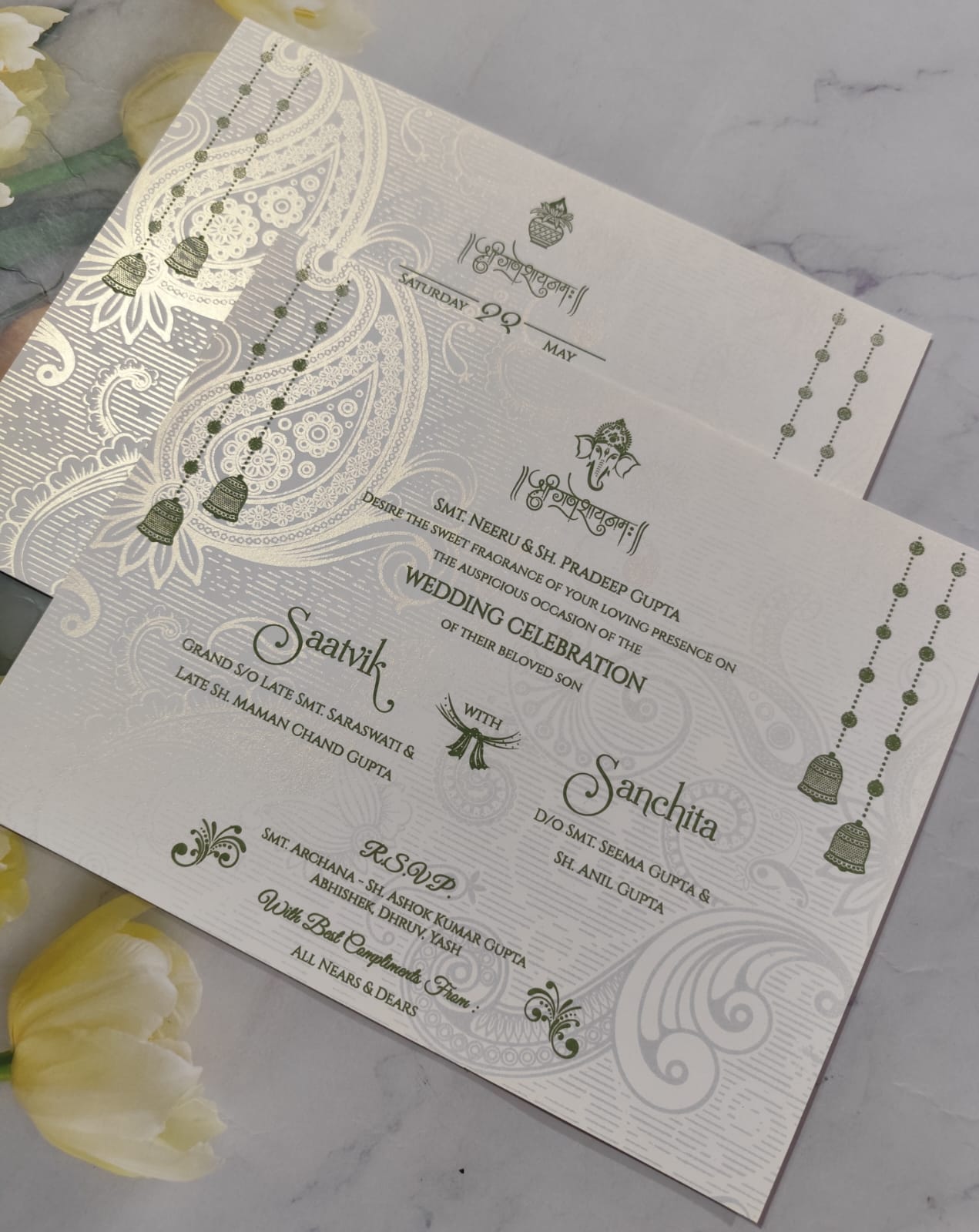 Gulshan Card Collection Designer Wedding Invitation Card (Pack of 50) RD