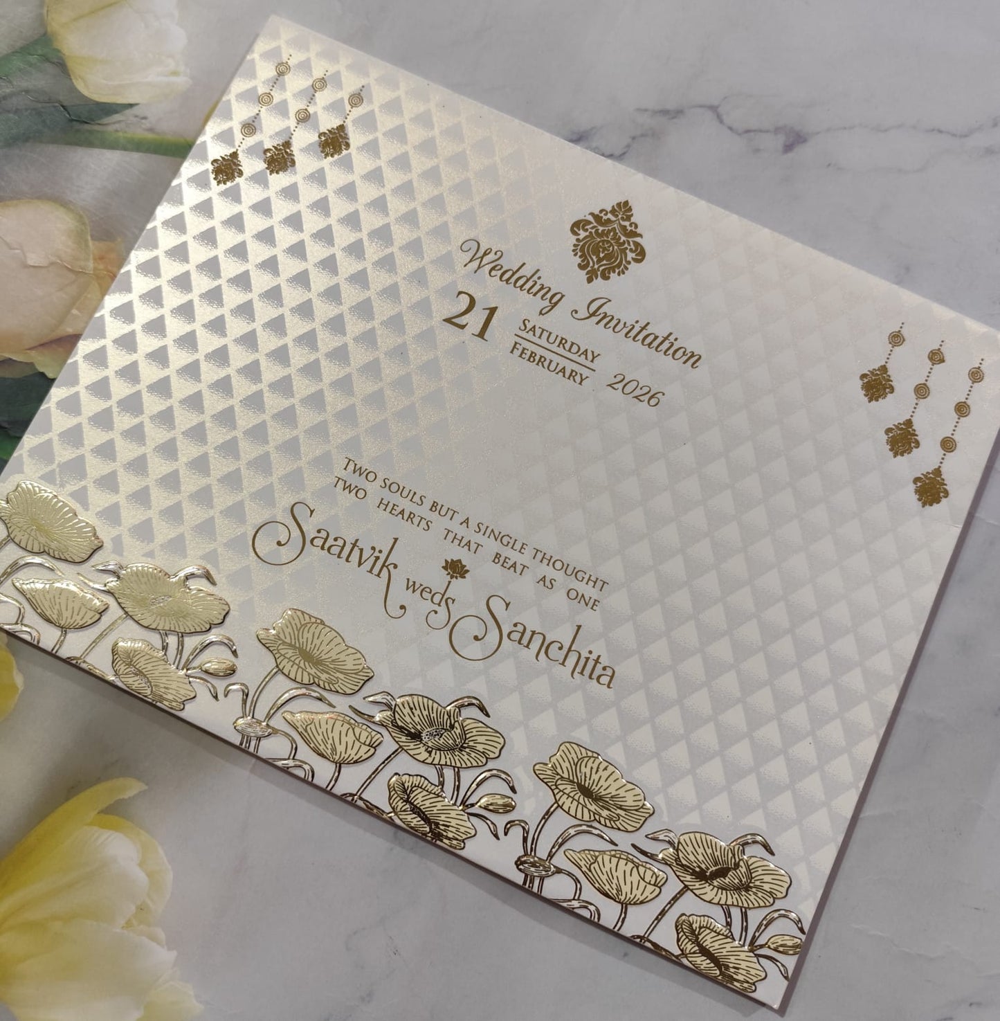 Gulshan Card Collection Designer Wedding Invitation Card (Pack of 50) RD
