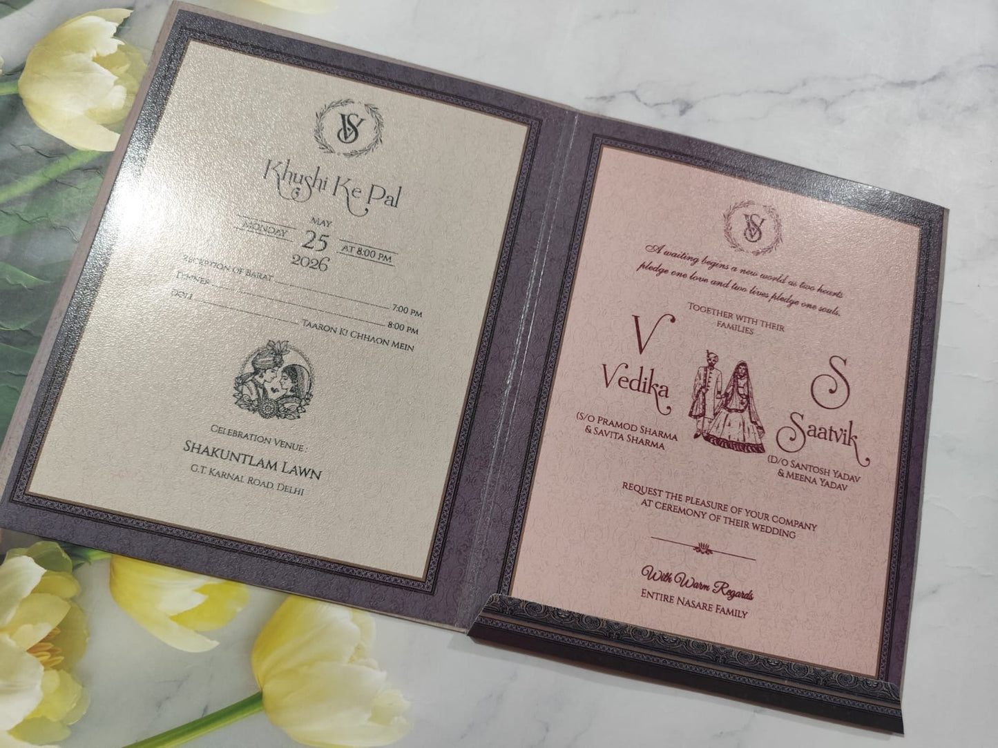 Gulshan Card Collection Designer Wedding Invitation Card (Pack of 50) RD