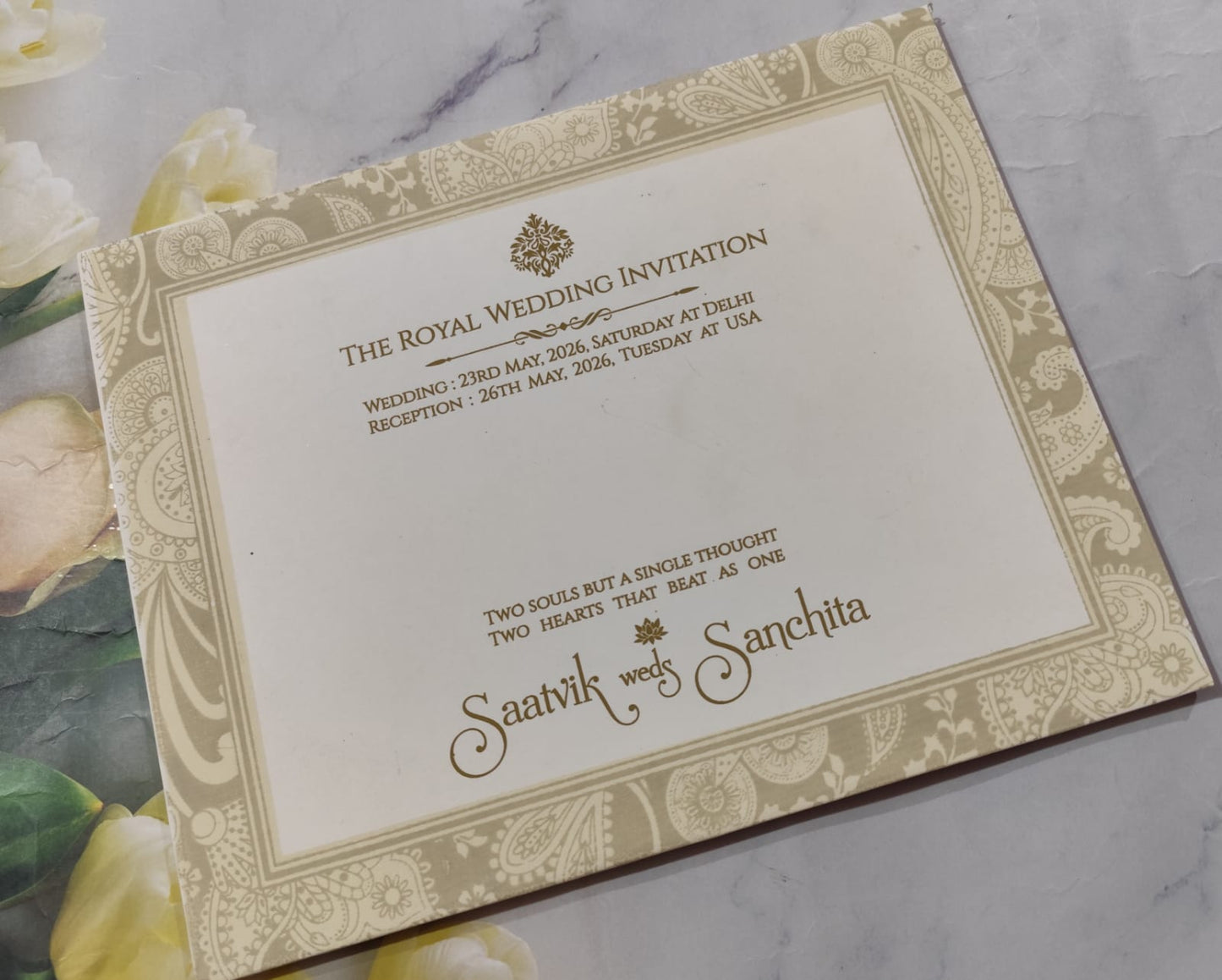 Gulshan Card Collection Designer Wedding Invitation Card (Pack of 50) RD