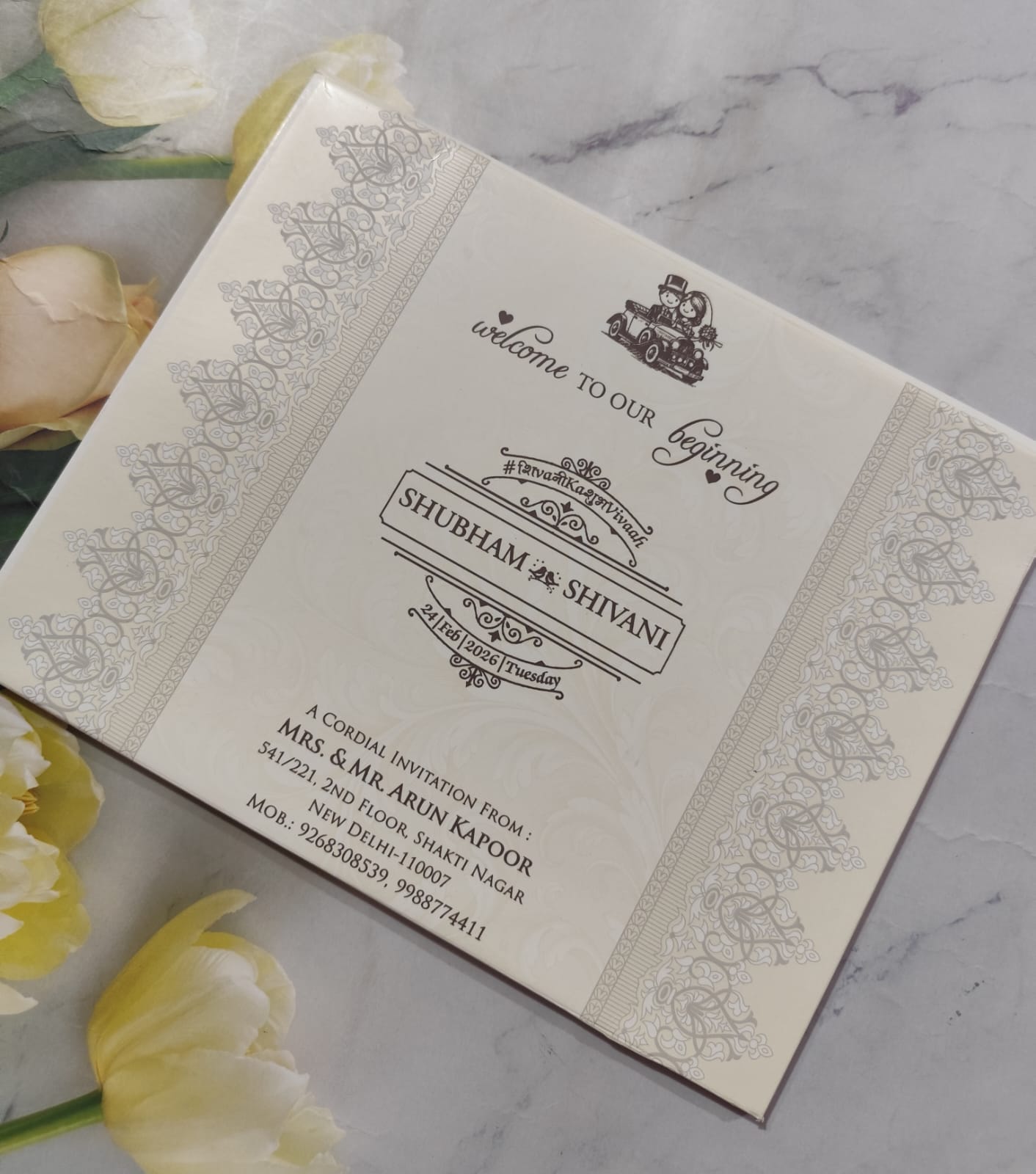 Gulshan Card Collection Designer Wedding Invitation Card (Pack of 50) AND