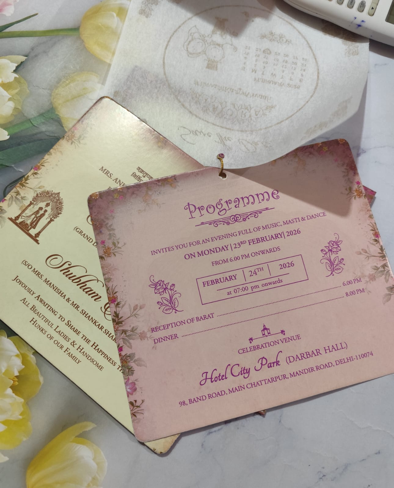 Gulshan Card Collection Designer Wedding Invitation Card (Pack of 50) AND