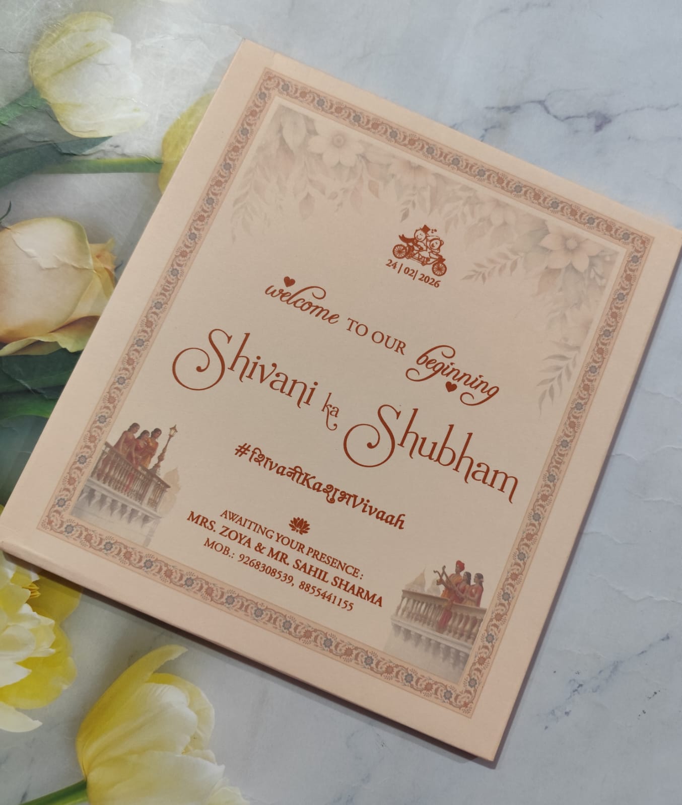 Gulshan Card Collection Designer Wedding Invitation Card (Pack of 50) AND