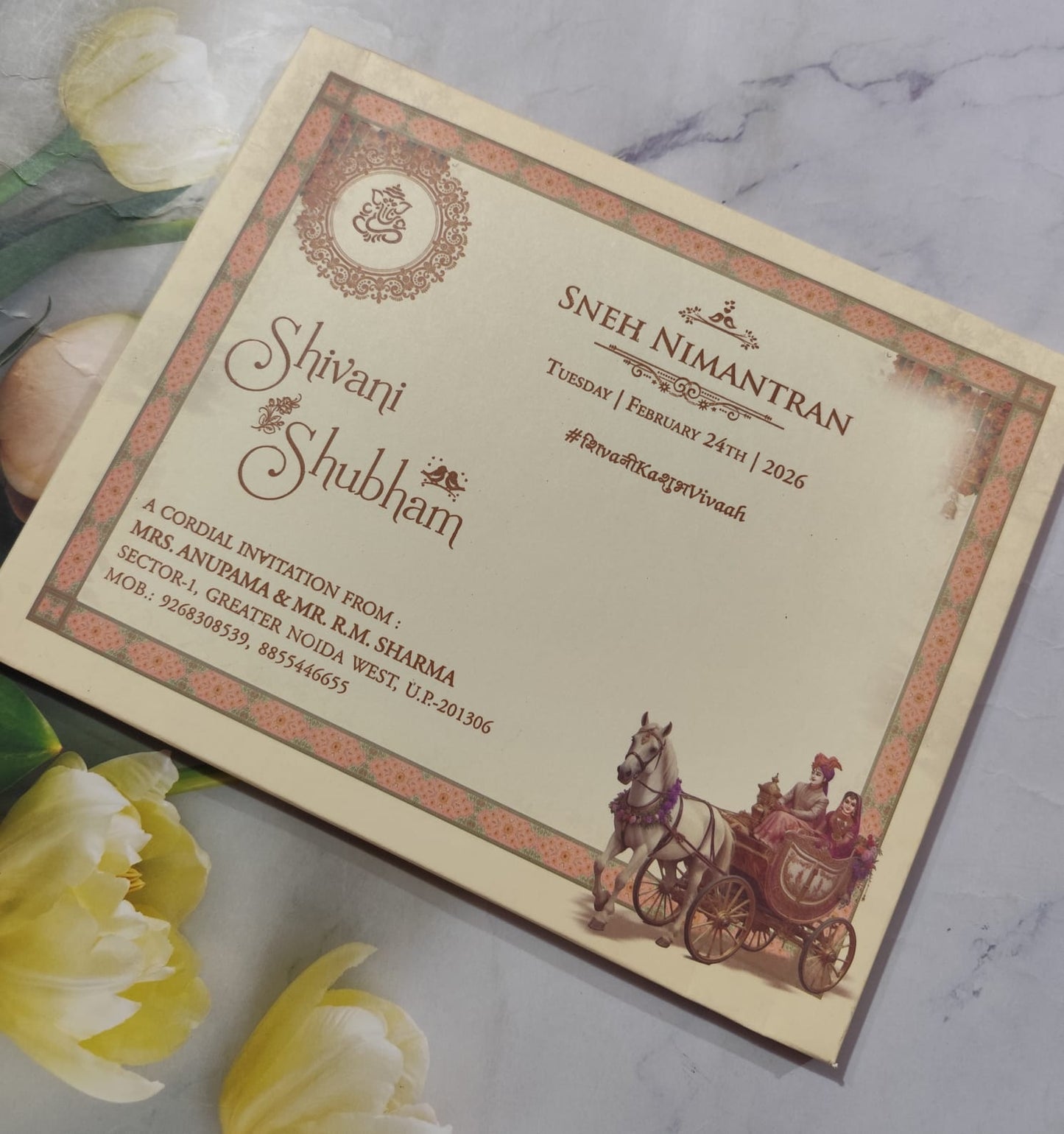 Gulshan Card Collection Designer Wedding Invitation Card (Pack of 50) AND