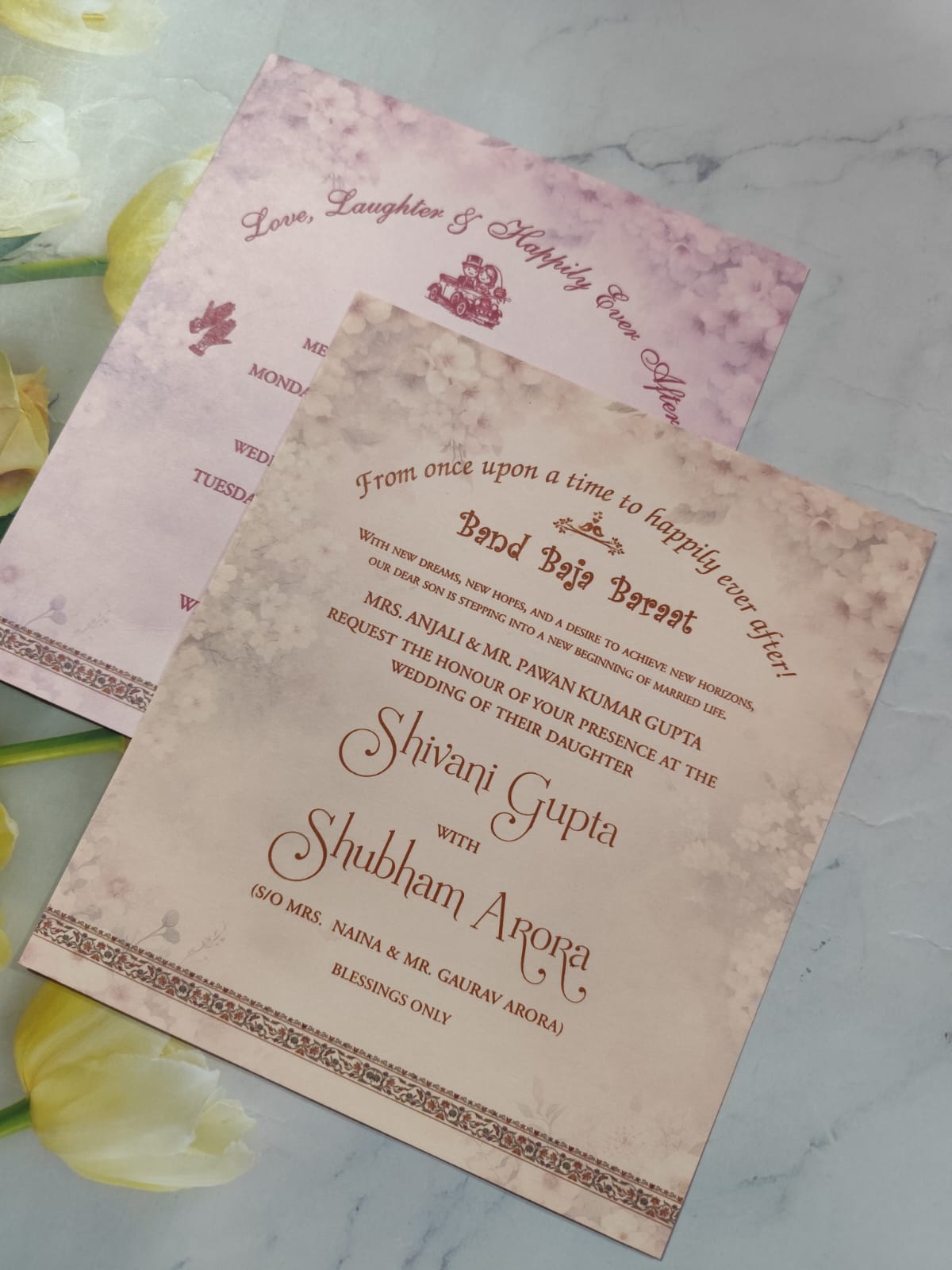 Gulshan Card Collection Designer Wedding Invitation Card (Pack of 50) AND
