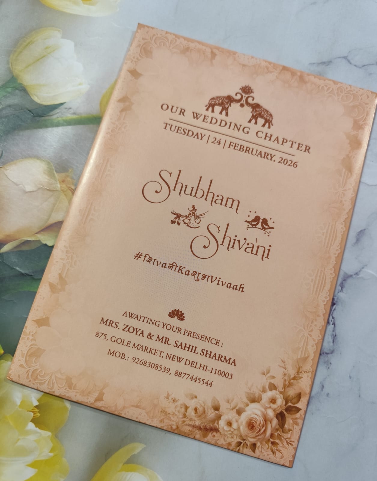 Gulshan Card Collection Designer Wedding Invitation Card (Pack of 50) AND